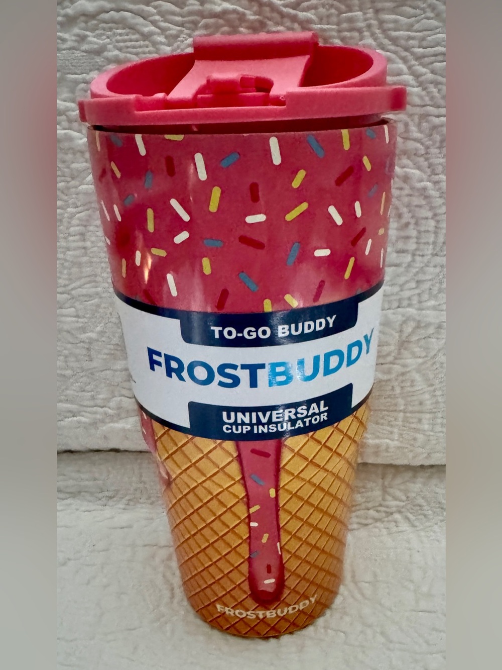 FrostBuddy To-Go Buddy Universal Cup Insulator - Pink Sprinkle